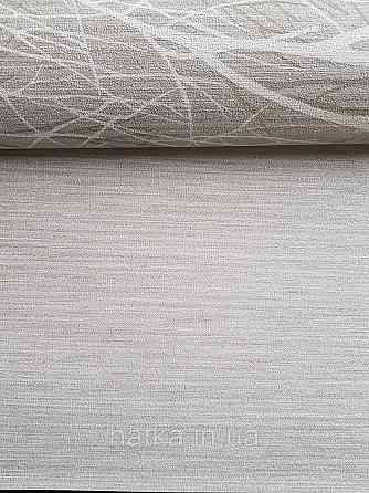 Шпалери вінілові на флізелоїні гарячого тиснення Sintra Atmosphere однотонні тонка смужка сіро-бежеве 512142 Київ