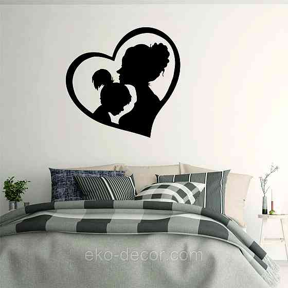 Декоративное настенное Панно «Мать и дитя», Декор на стену 90*86 см, Черный Киев