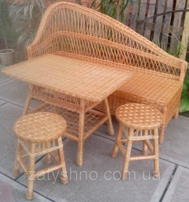 Комплект плетених меблів ручної роботи Київ - фото 5