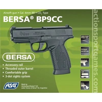 Страйкбольный пистолет ASG Bersa BP9CC Blowback CO2 (17308) Винница - изображение 6