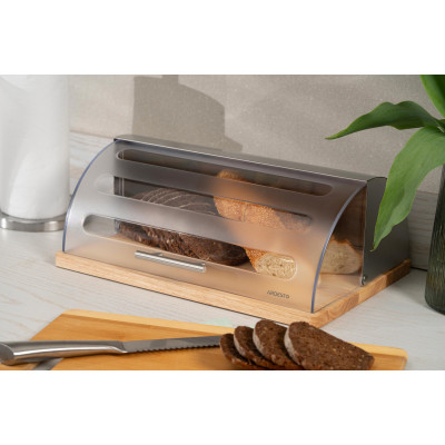Хлібниця Ardesto Gemini 39х27х15см, дерево, пластик, нержавіюча сталь (AR0914GB) Вінниця - фото 5