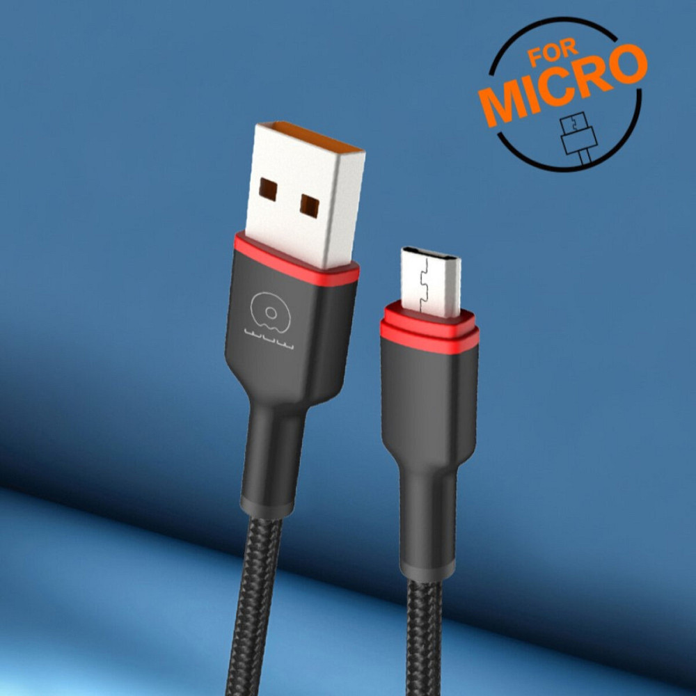 Кабель WUW-X203 USB Micro 2,4A 1m black (6972573336197) Київ - фото 2