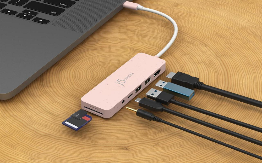 USB-хаб J5create USB-C 6-в-1 Rose (JCD373ER-N) ( 19915 ) Харків - фото 3