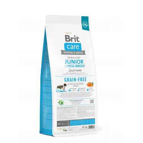 Корм сухий Brit Care Dog Grain-free Junior Large Breed для молодих собак великих порід беззерновий з лососем 12 кг Київ