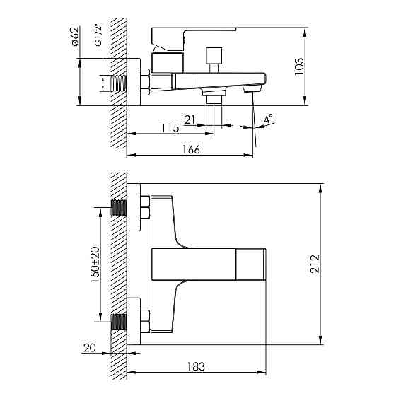 Смеситель для ванны Imprese VIOLIK f03210810AA черный\матовый Киев