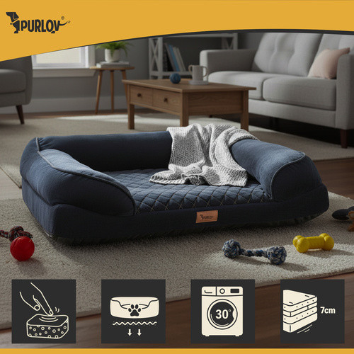 Ортопедичне ліжко м'яке для тварин 80х65 см Purlov (26915) Нововолинськ - фото 9