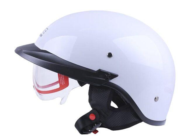 Шлем мотоциклетный MD-513-1, белый глянцевый с прозрачным стеклом, size XL Мукачево - изображение 3