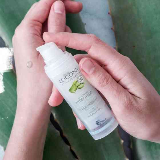 Біо-гідро-флюїд для зволоження обличчя з гіалуроновою кислотою та Алое Logona 30мл Київ