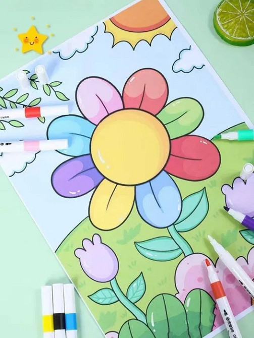 Набір маркерів 24 кольори для малювання та творчості: акрилові маркери для художньої творчості та розмальовок Кам'янець-Подільський - фото 5