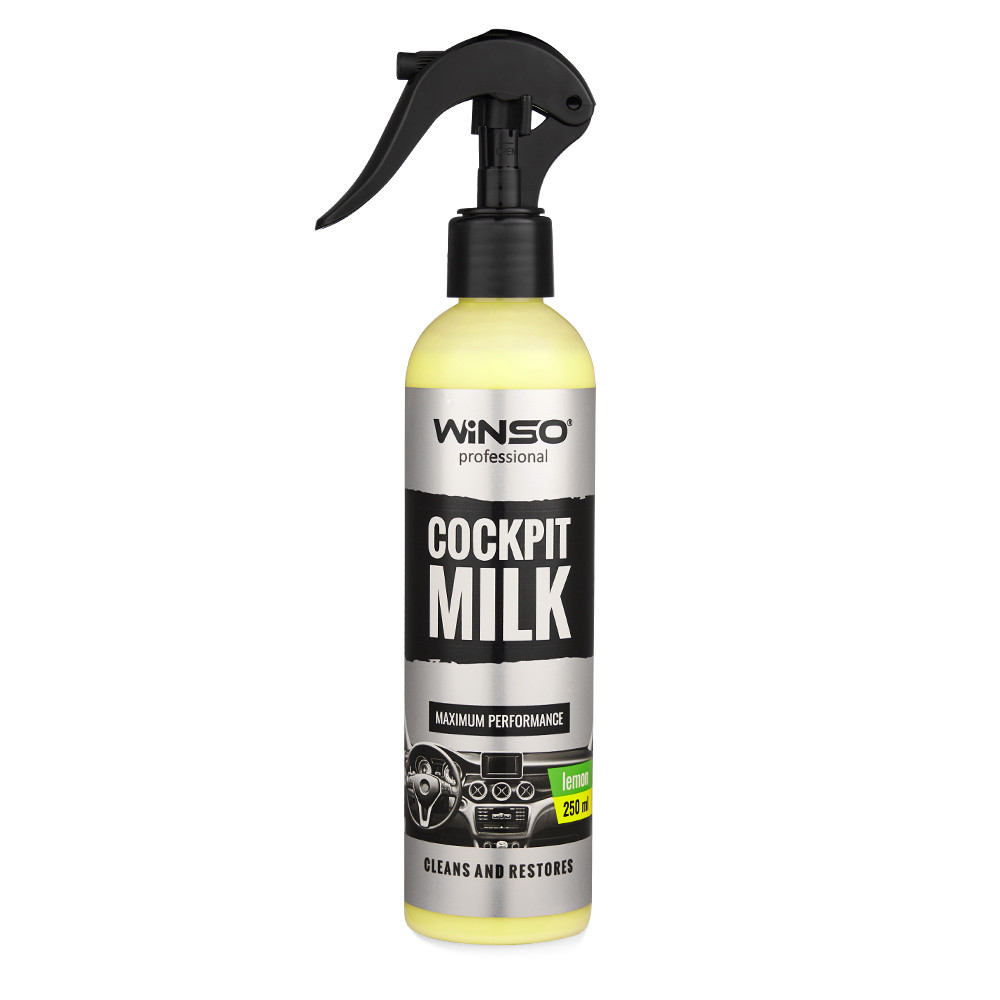 Полироль-молочко для приборной панели Winso Cockpit Milk Lemon, 250мл Львов - изображение 1