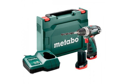 Потужний акумуляторний дриль-шуруповерт Metabo PowerMaxx BS Basic LC 12 : 34 Нм, кейс шуруповерт для дому (600984500) Київ - фото 1