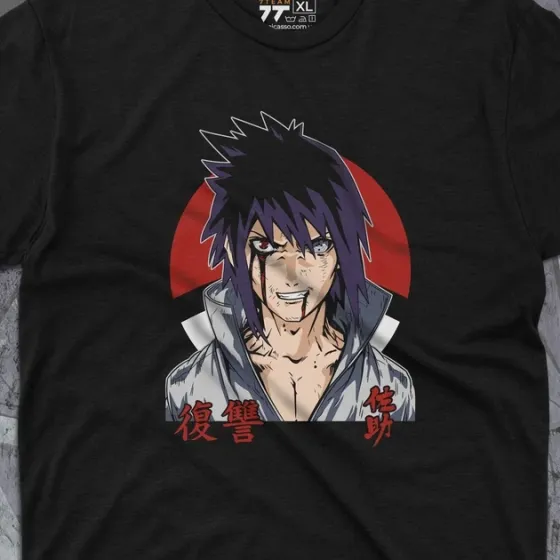 Футболка чоловіча з  принтом Наруто Саске Учиха 6 Розмір 48 Дніпро