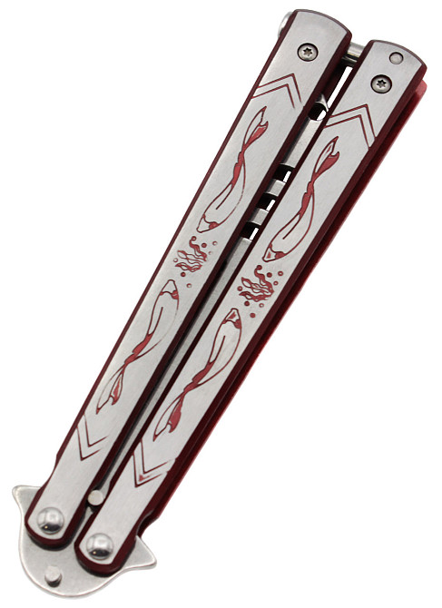 Нож бабочка Тренировочная Benchmade красная K152 Днепр - изображение 3