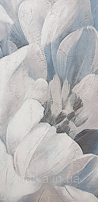 Обои виниловые на флизелине Grandeco Anita 1,06х10 цветы пионы синие серые черные Киев - изображение 4