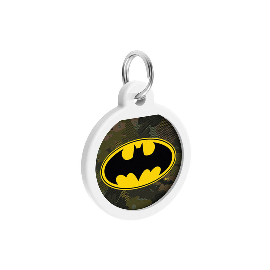 Адресник для собак і котів металевий WAUDOG Smart ID з QR-паспортом, малюнок "Бетмен зелений", коло, Д 25 Вінниця - фото 4