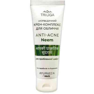 Крем для обличчя Triuga Ayurveda Mix Anti-Acne Neem Аюрведичний для проблемної шкіри 75 мл (4820164641590) Вінниця