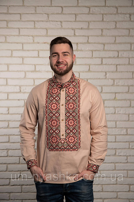 Мужская льняная вышиванка Олекса Кривой Рог - изображение 1