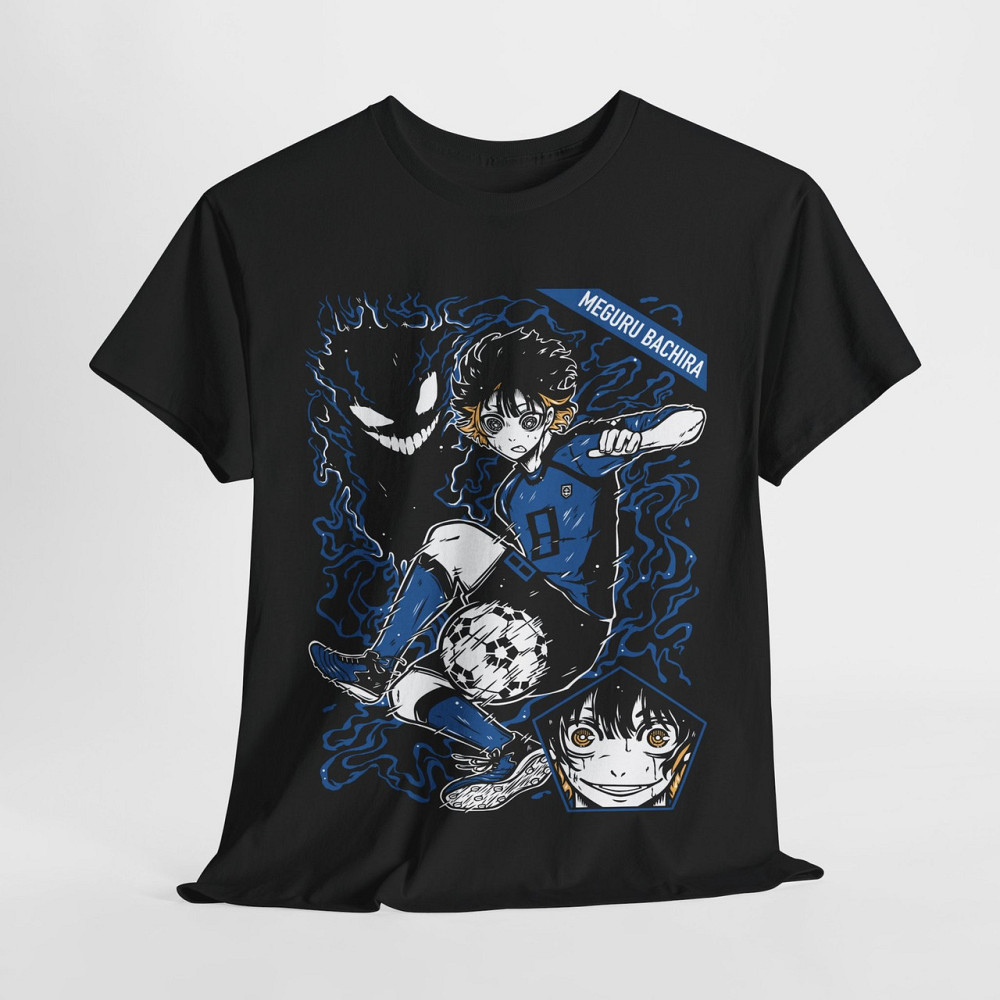 Футболка для хлопчика з аніме принтом Мегуру Бакхіра Блуе Локк оверсайз (зріст від 165 до 180) Чорний AnimeJ0791m Дніпро - фото 5