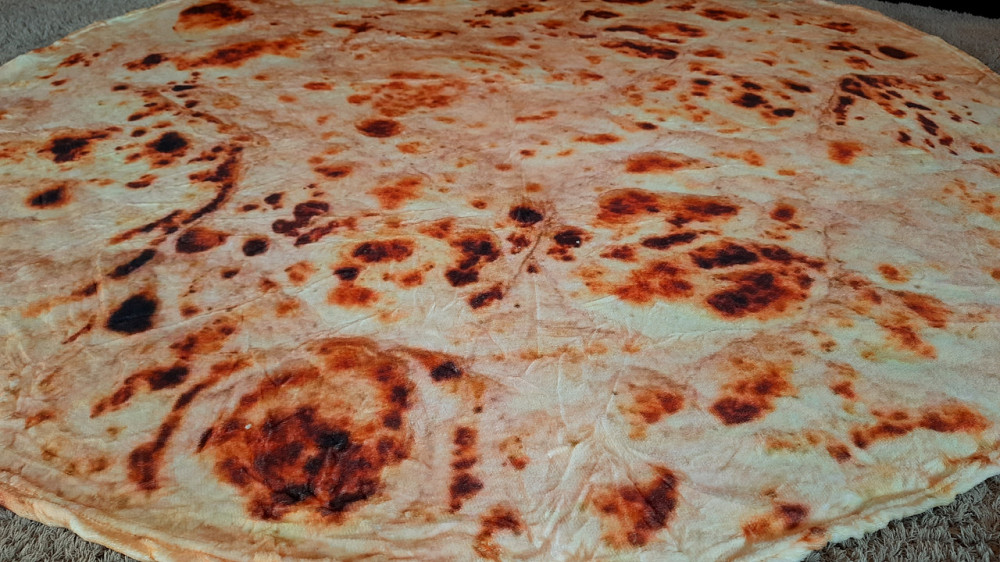 Плед Лаваш Поджаренный170 см ОРИГИНАЛЬНОЕ ФОТО 3D принт бурито покрывало в виде лаваша Кременчуг - изображение 4