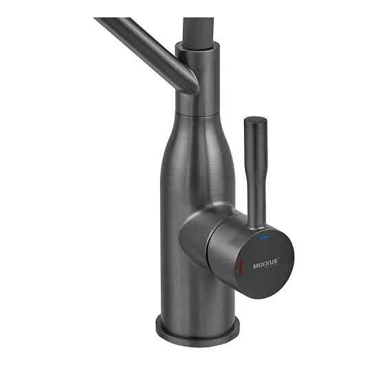 Змішувач для кухні MIXXUS PREMIUM GRAVITY 017 (NUT) GRAPHITE REFL.GRAY (Колір графіт та силіконовий вилив сірий) (MI8409) ( 14596 Харьков