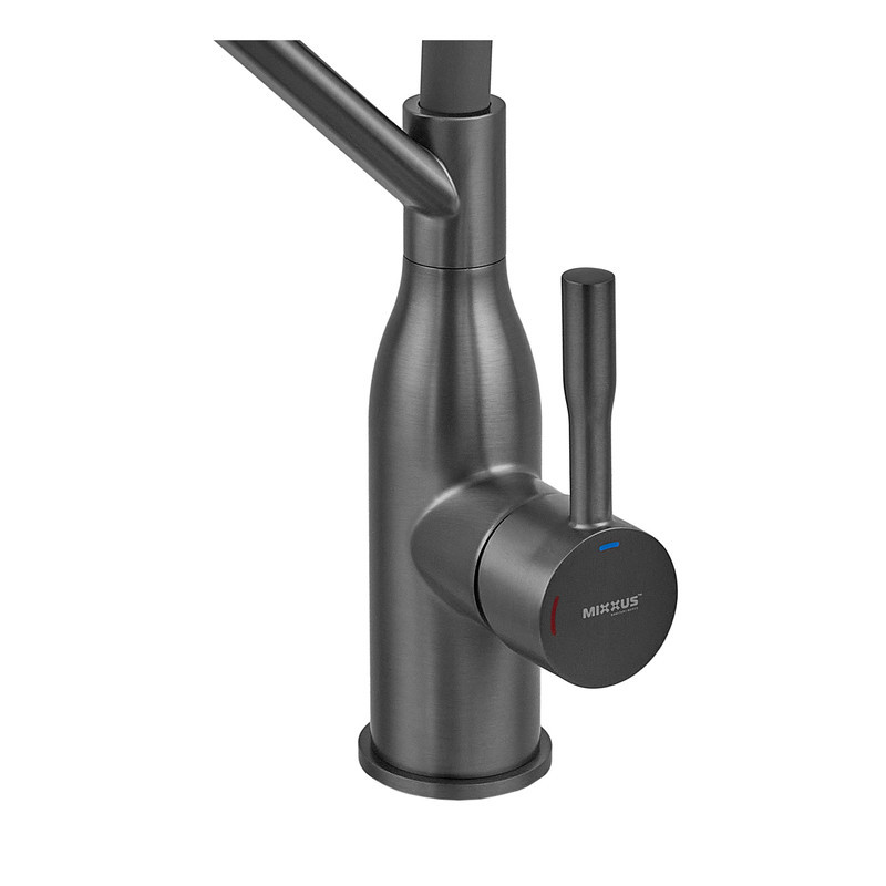 Змішувач для кухні MIXXUS PREMIUM GRAVITY 017 (NUT) GRAPHITE REFL.GRAY (Колір графіт та силіконовий вилив сірий) (MI8409) ( 14596 Харьков - изображение 6