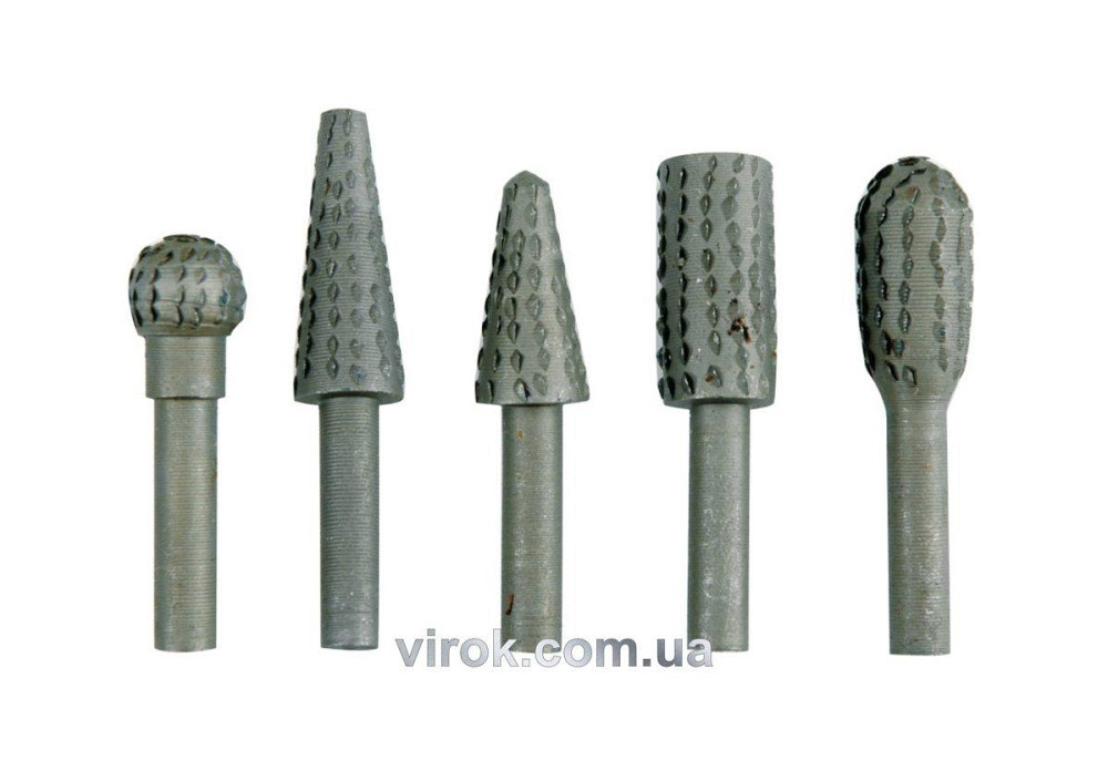 Фрези металеві по дереву та ДСП  VOREL, Набір, 5шт, Ø-6мм [25/200] Одеса - фото 1