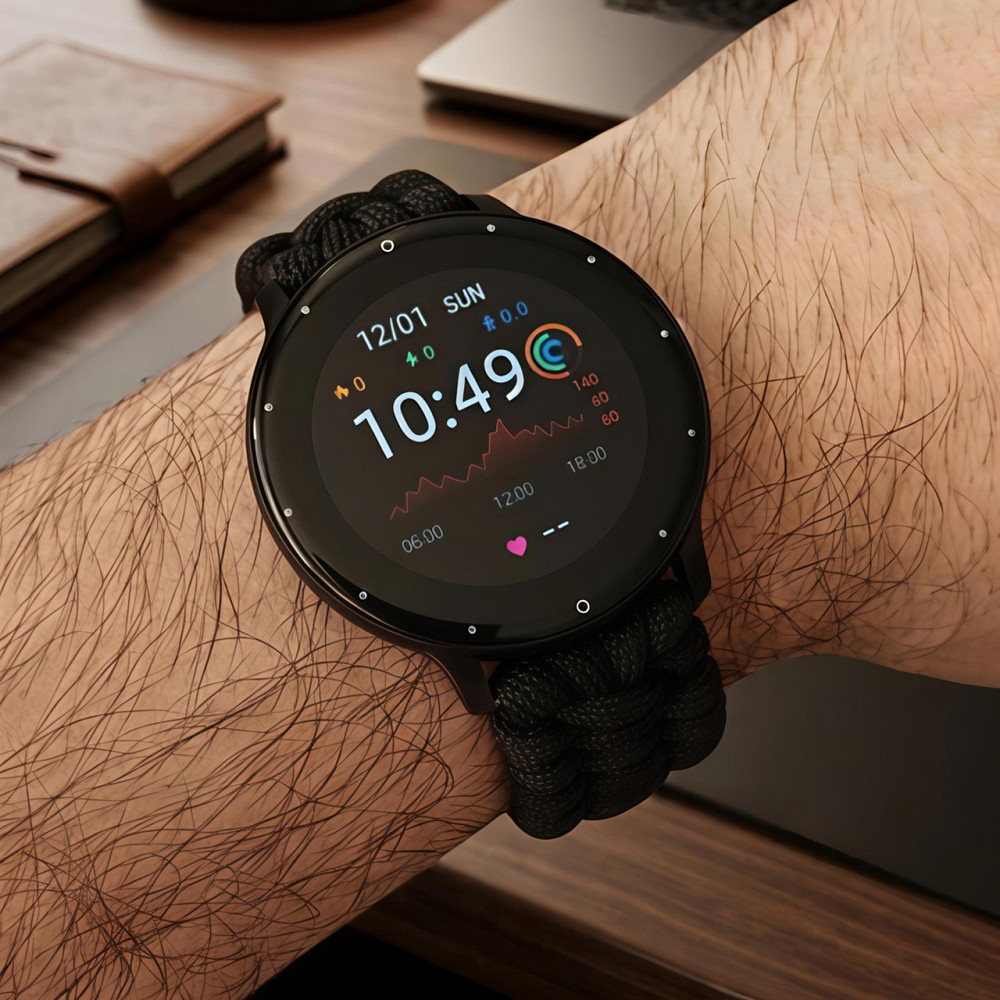 Розумний наручний годинник Smart Classic Black Paracord (2 ремінці) Вінниця - фото 7