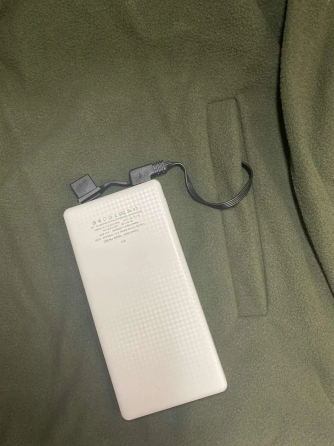 Чоловіча флісова кофта на блискавці з підігрівом Зелений, M Київ