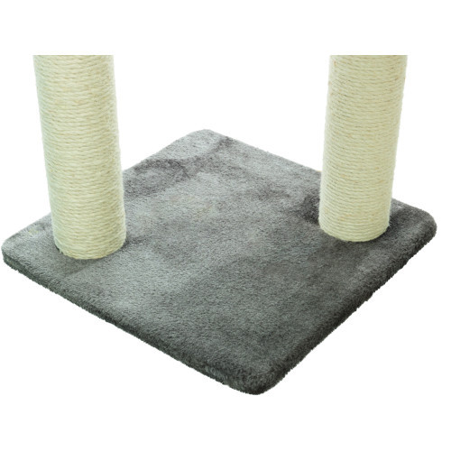 Дряпка-комплекс Trixie Altea для кошек с игрушкой на веревке сизаль/плюш серая 40х40х117 см Киев - изображение 11