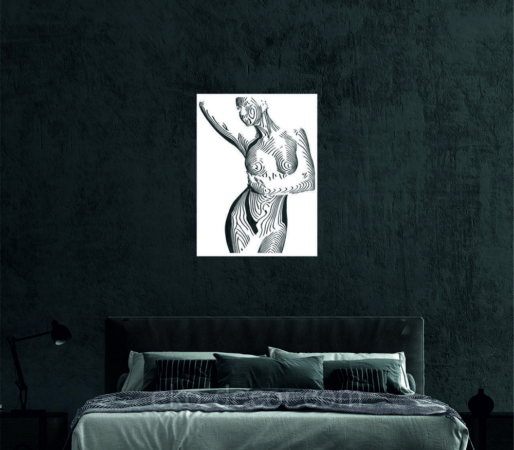 Декоративное настенное Панно «Женское тело», Декор на стену 50*37 см, Белый Киев - изображение 4