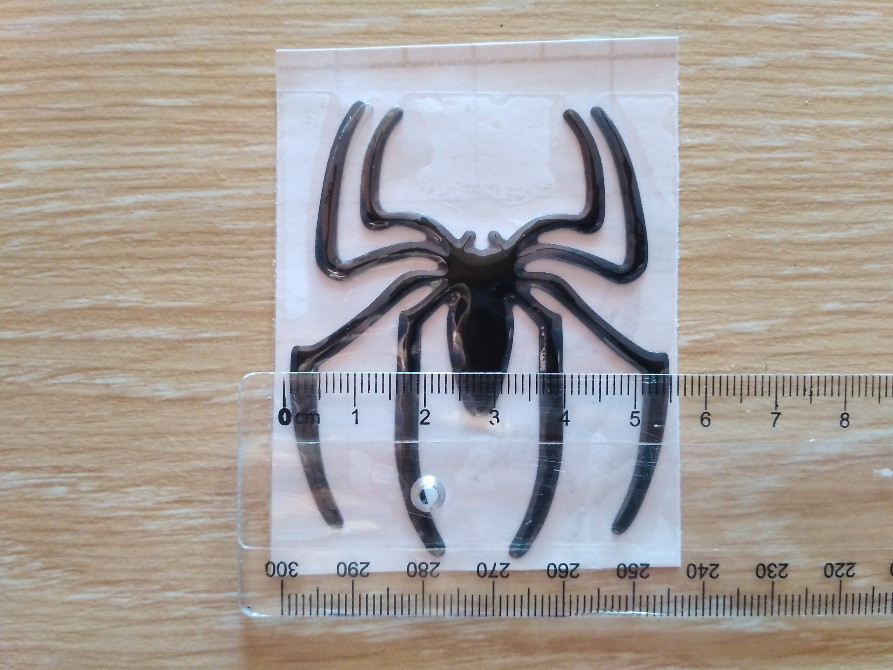 Наклейка на авто, мото Паук выпуклая Черный Киев - изображение 2