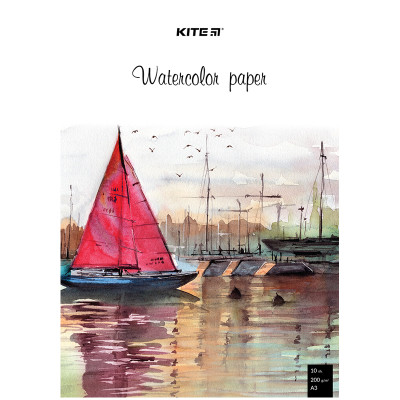 Папір для малювання Kite для акварелі А3, 10 аркушів, 200г/м2 (K23-268) Вінниця - фото 1