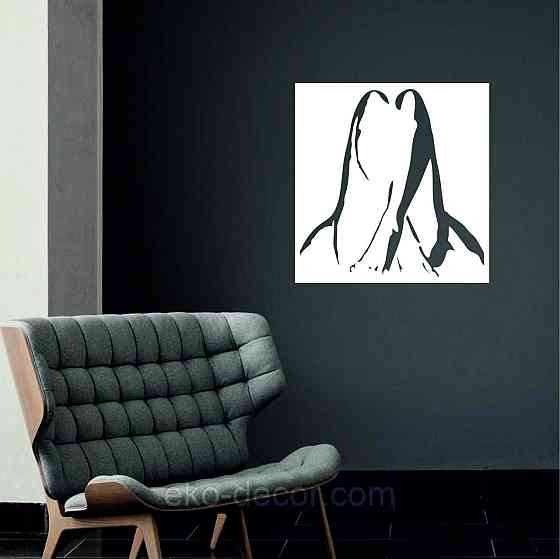 Декоративное настенное Панно «Силуэт женщины», Декор на стену 90*87 см, Белый Киев