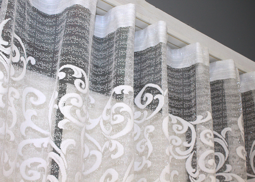 Тюль VR-Textil 693т Jak-1 Жаккард Белый 400х160 см (42-0797) Киев - изображение 6
