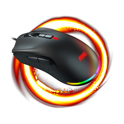 Мишка AOC GM530 RGB PMW3389 Kailh switch USB Black (GM530B) Вінниця - фото 7