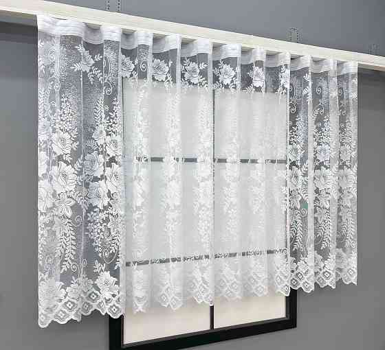 Тюль VR-Textil 696т Жакард Білий 400х120 см (42-0861) Київ