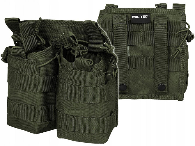 Тактический двойной Подсумок под магазины АК/М4/М16 с системой Molle Mil-Tec от Sturm (13497001) Oli Нововолынск - изображение 1