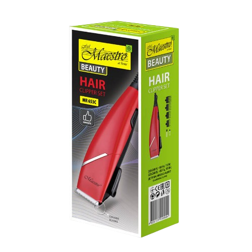 Машинка для стрижки червона MR-653C-RED Maestro Житомир