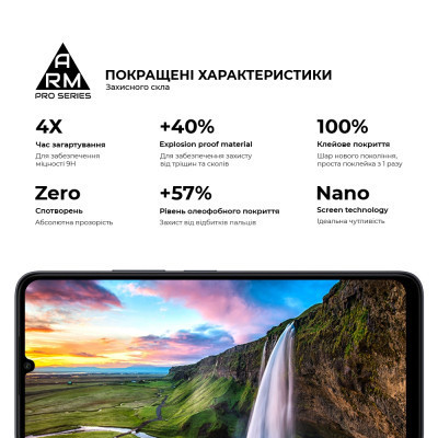 Стекло защитное Armorstandart Pro Xiaomi Redmi 13C / Poco C65 Black (ARM73151) Винница - изображение 5