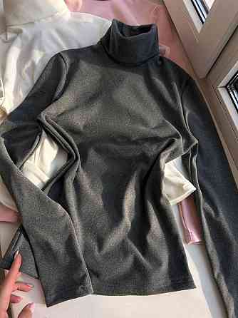 Жіночий теплий базовий гольф ангора на флісі Графіт, 48/52 Одеса
