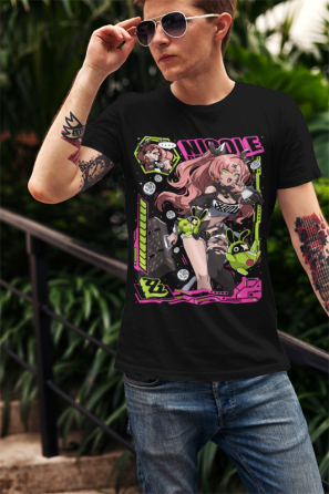 Футболка для мальчика аниме Зенлесс Зоне Зеро Николе оверсайз (рост от 165 до 180 ) Черний AnimeJ0683m Днепр