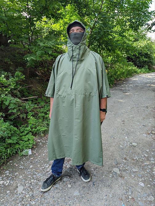 Тактичний дощовик-пончо-тент, військовий дощовик-палатка, оксфорд прогумування, універсальний розмір Дніпро - фото 4