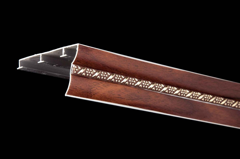 Трехрядный алюминиевый карниз БР-03 орех 2 Бровары - изображение 1