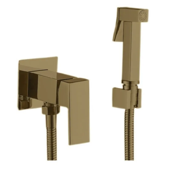 Смеситель для гигиенического душа скрытый Haiba KUBUS 002 (INNER) BRUSHED GOLD матовое золото (HB9625) Черновцы