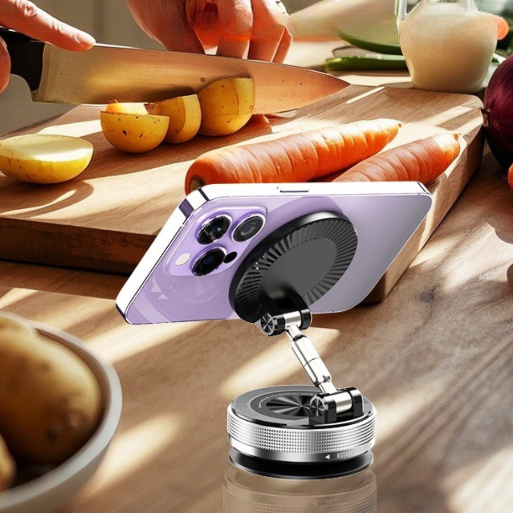 Держатель для телефона,автомобильный, магнитный на присоске с функцией оборота на 360,универсальный для машины или дома,черный Каменец-Подольский - изображение 9