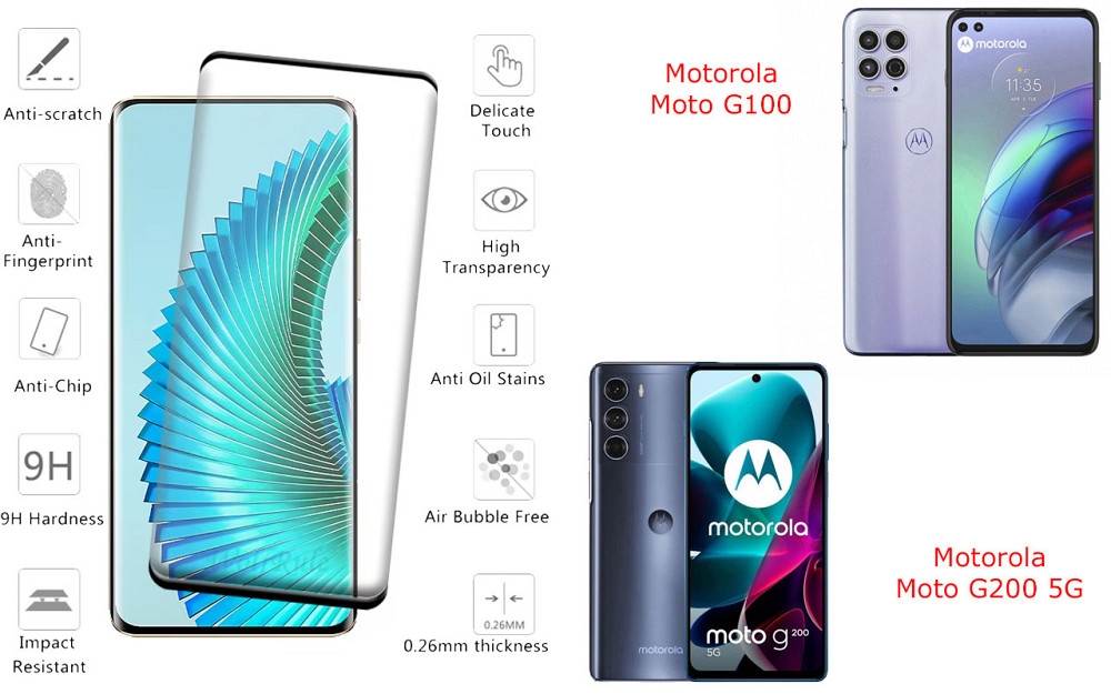 Захисне скло HyperGlass Pro для Motorola Moto G100, Moto G200 5G – максимальна чутливість та захист Київ - фото 2