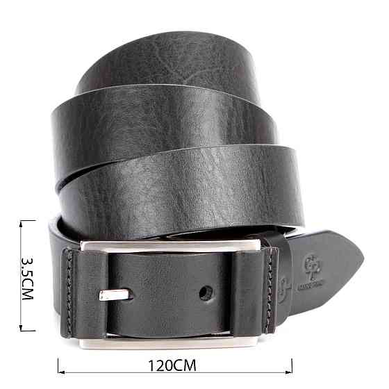 Стильный ремень под брюки GRANDE PELLE 00869 Черный Киев