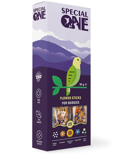 Лакомство для птицы Спешиал Ван Special One «Цветочные» палочки для волнистых попугаев 90 г Винница - изображение 1