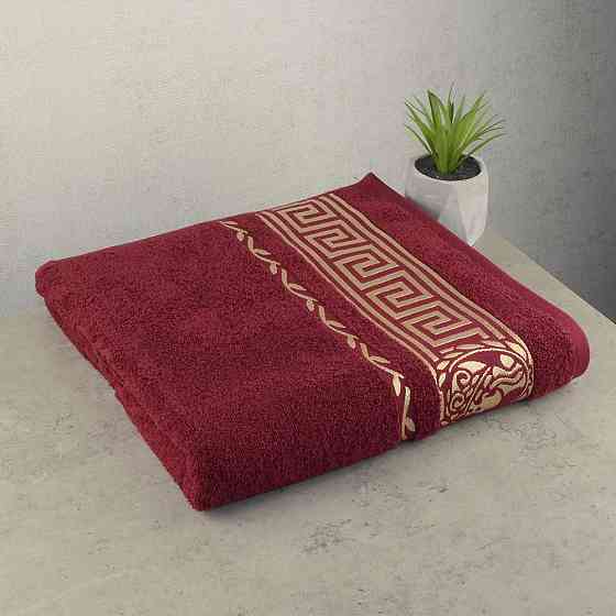 Банне махрове рушник виробництва Узбекистан GM Textile 70х140см Caesar 450г/м2 (Бордовий) Суми