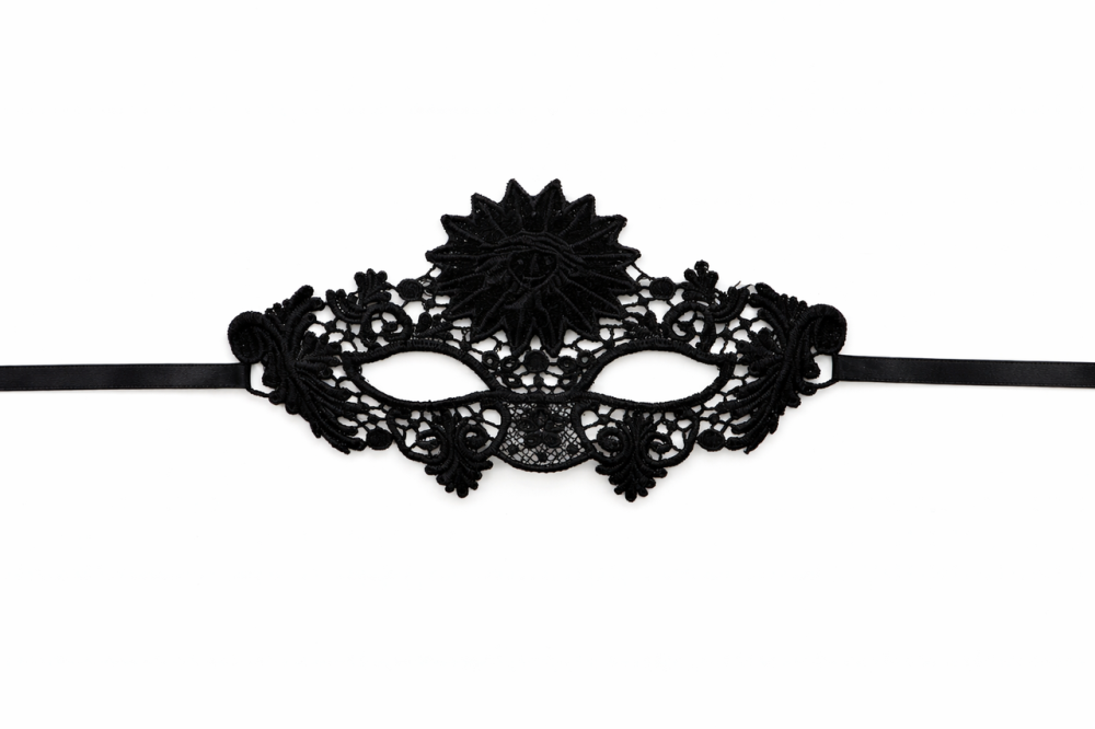 Маска для маскараду для лица унисекс праздничная one size черный Киев - изображение 2